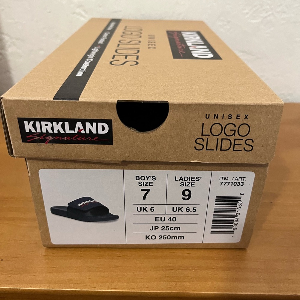 Kirkland Signature Black Unisex Slides Costco